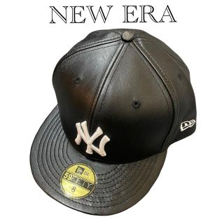 ニューエラー(NEW ERA)のレア　NEW ERA  レザーキャップ　8 大きいサイズ　ストリート　ニューエラ(キャップ)