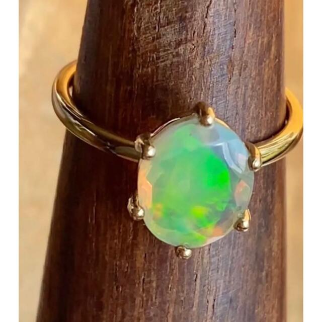 正規逆輸入品】 虹色✨珍しいファセットカットエチオピアンオパール 正規逆輸入品】 虹色✨珍しいファセットカットエチオピアンオパール