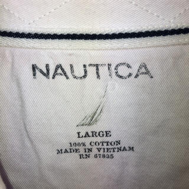 NAUTICA(ノーティカ)の希少 90s ノーティカ ラガーシャツ 刺繍 ビッグシルエット 赤色 L 美品 メンズのトップス(ポロシャツ)の商品写真