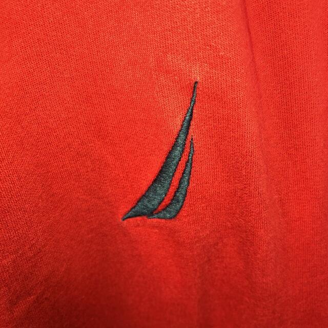 NAUTICA(ノーティカ)の希少 90s ノーティカ ラガーシャツ 刺繍 ビッグシルエット 赤色 L 美品 メンズのトップス(ポロシャツ)の商品写真