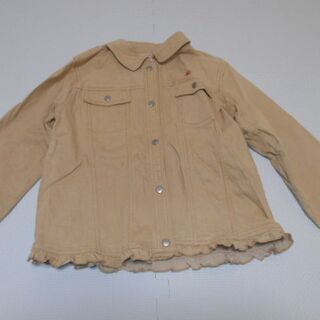 衣類 キッズ 130サイズ ジャケット ジャンパー NU GIRL ベージュ(ジャケット/上着)
