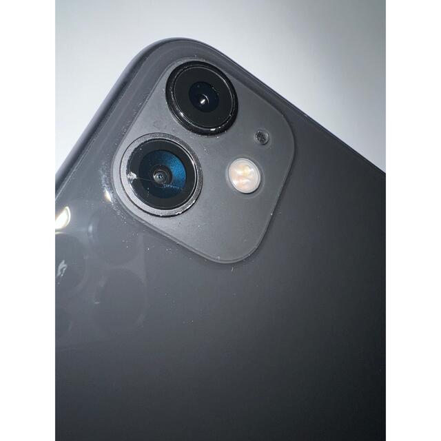 iPhone(アイフォーン)の【⚠️カメラ傷有⚠️】iPhone11  128GB SIMフリー  ブラック スマホ/家電/カメラのスマートフォン/携帯電話(スマートフォン本体)の商品写真