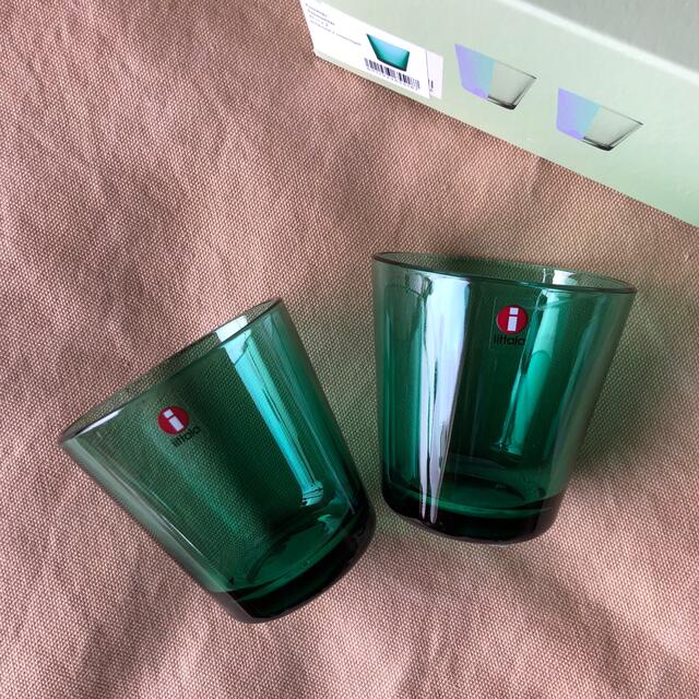 iittala(イッタラ)の新品☆ イッタラ カルティオ ２個セット　エメラルド　 インテリア/住まい/日用品のキッチン/食器(グラス/カップ)の商品写真