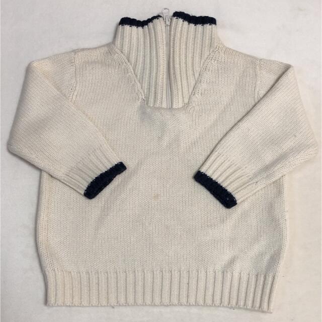 ❁⃘*.ﾟbabyGAP 白色 ニット 95 キッズ/ベビー/マタニティのキッズ服男の子用(90cm~)(ニット)の商品写真