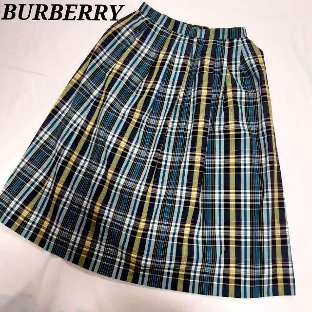 BURBERRY(バーバリー)のBURBERRY　バーバリーズ　ロングスカート　チェック柄　グリーン　レトロ レディースのスカート(ロングスカート)の商品写真