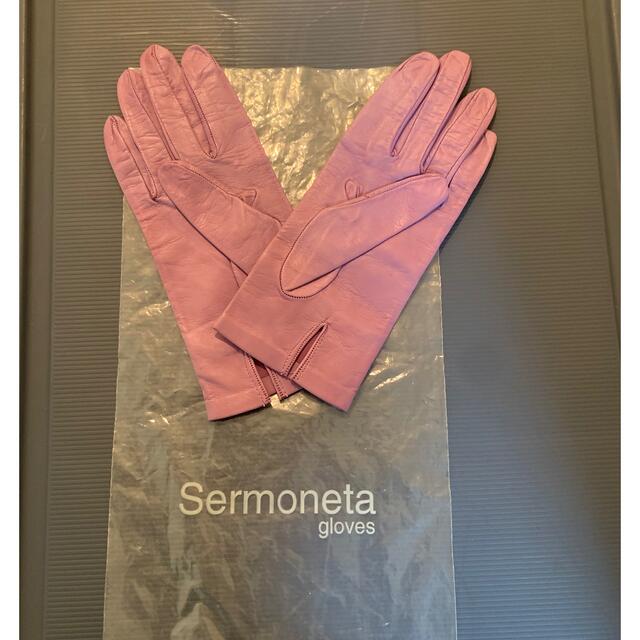 SERMONETA セルモネータ 本革 グローブ 赤 イタリア製 新品 - 手袋