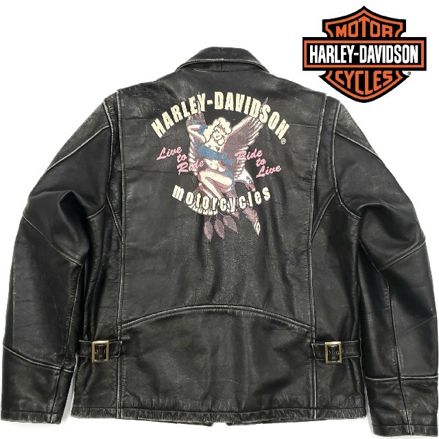 希少Harley-Davidson ハーレーダビッドソン ライダースジャケット