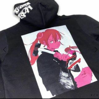 RED-HAIRED GIRL HOODIE BLACK パーカー