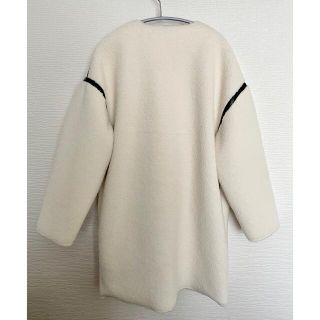 アルアバイル 配色トリミングリバーシブルボアコート ホワイト01の通販