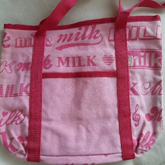 MILK(ミルク)のMILK　ミルク　ロゴ柄　ピンク　トートバック　手提げトート レディースのバッグ(トートバッグ)の商品写真