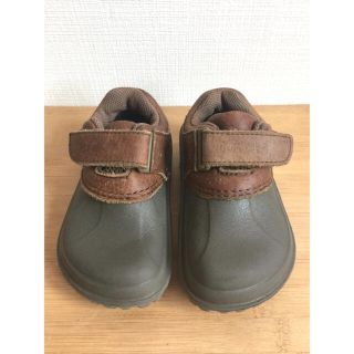 クロックス(crocs)のcrocs キッズ レザーサンダル デッキシューズ  6C7(サンダル)