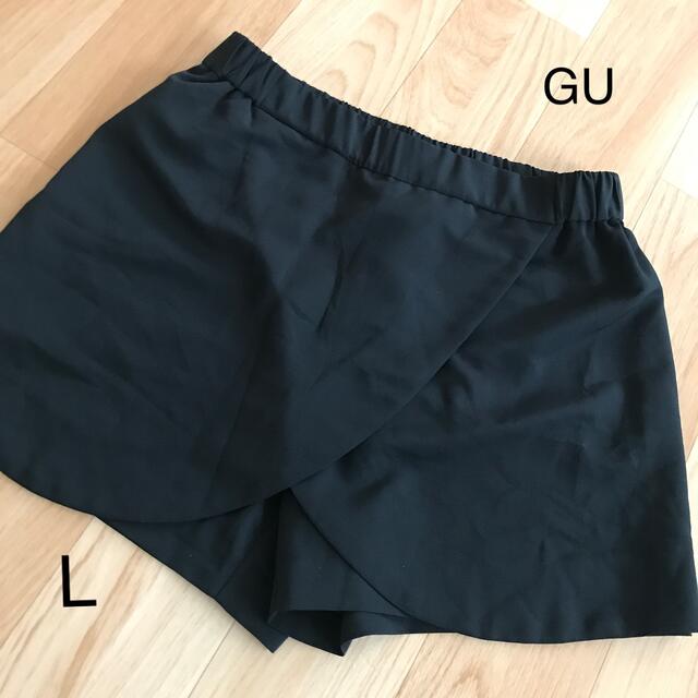 GU(ジーユー)のGU ジーユー　短パン　L BLACK レディースのパンツ(ショートパンツ)の商品写真