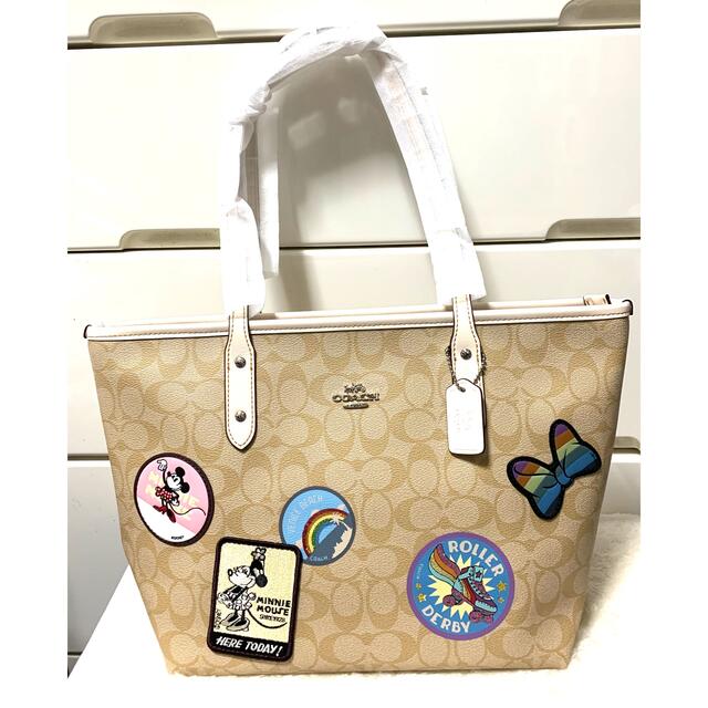 COACH ディズニーコラボ ミニーマウス トートバッグ未使用 直販 51.0
