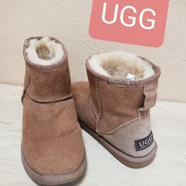 【クリーニング済み】UGG  ショートムートンブーツ　キャメル