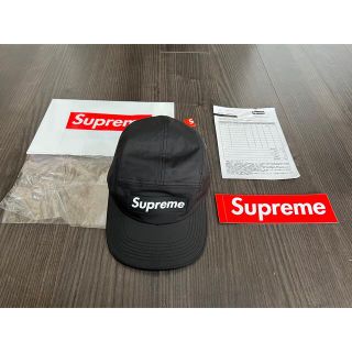 シュプリーム(Supreme)のSupreme - Inset Logo Camp Cap ブラック(キャップ)