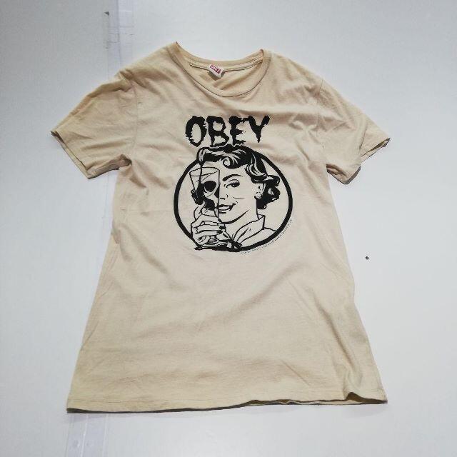 OBEY(オベイ)のOBEY オベイ Tシャツ ベージュ サイズ:S レディースのトップス(カットソー(半袖/袖なし))の商品写真