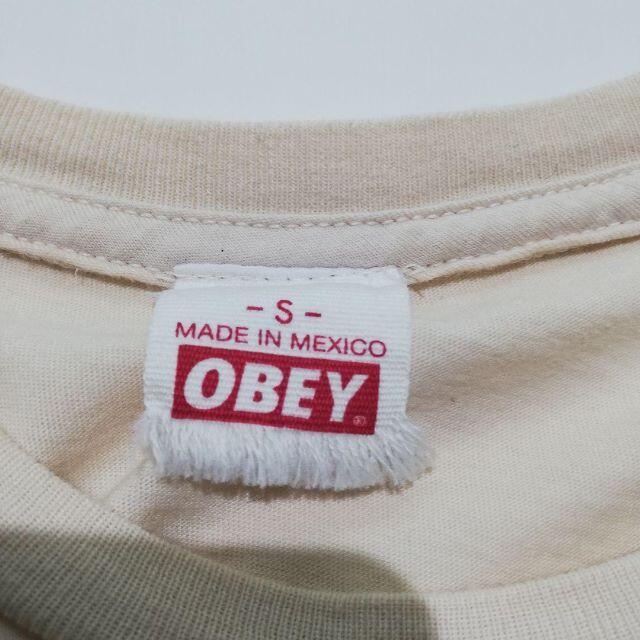 OBEY(オベイ)のOBEY オベイ Tシャツ ベージュ サイズ:S レディースのトップス(カットソー(半袖/袖なし))の商品写真