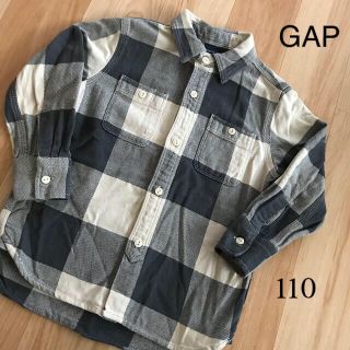 ギャップキッズ(GAP Kids)のGAP シャツ　110 グレー　チェック(ジャケット/上着)