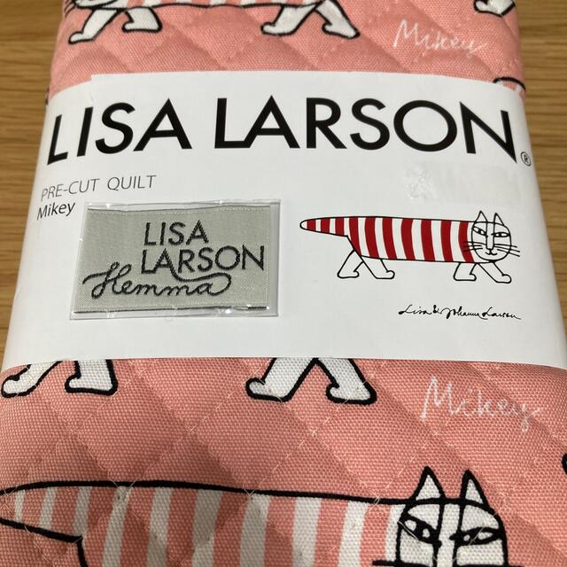 Lisa Larson(リサラーソン)のリサラーソン キルティング生地 ハギレ ピンク マイキー 50cm ハンドメイドの素材/材料(生地/糸)の商品写真