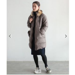 ノンブルアンベール(nombre impair)の【美品】NOMBRE IMPAIR ダウンコート（グレージュ）(ダウンコート)