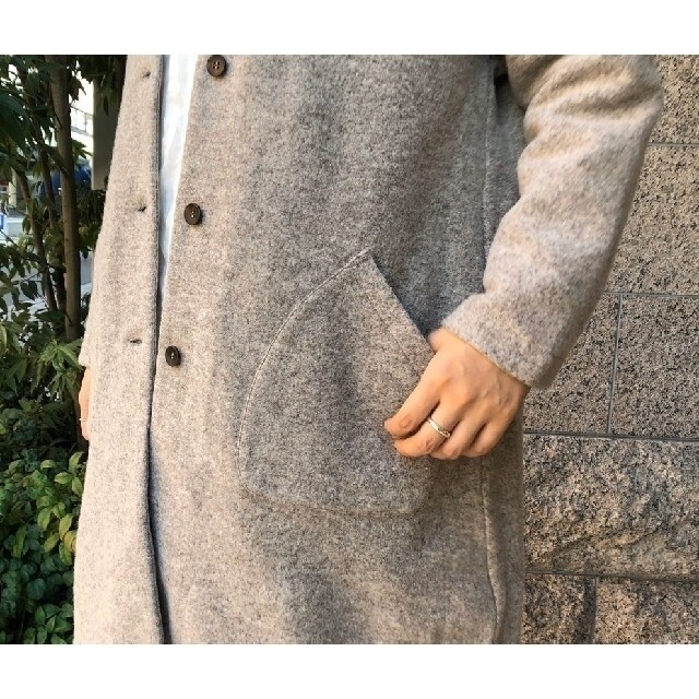 nest Robe ウールロングカーディガン グレー