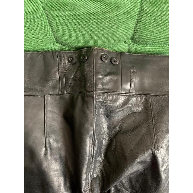 フランス軍 モーターサイクルパンツ レザー ヴィンテージ ワイドパンツ