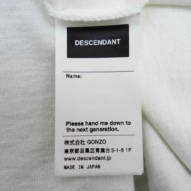 DESCENDANT ディセンダント ケートス ジャージー 長袖 Tシャツ