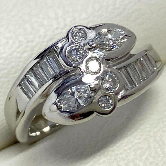 最高品質の Pt900 高品質ダイヤモンドリング D0.66ct サイズ10号 7.2g