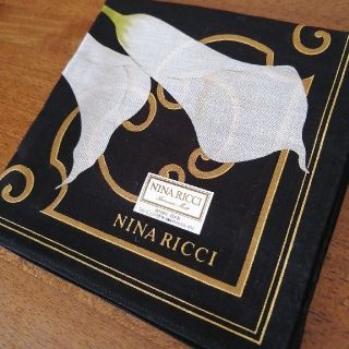 ニナリッチ(NINA RICCI)のニナリッチ 大判ハンカチ 黒(ハンカチ)