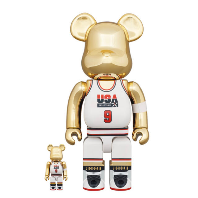 BE@RBRICK Michael Jordan 白 100％ & 400％