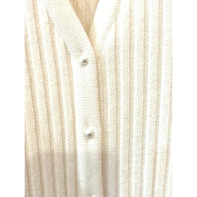 ルネ ロングニットカーディガン ホワイト - カーディガン 定価7万円程度★綺麗★ルネ★ニットトップス カーディガン