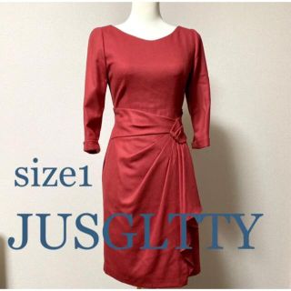 ジャスグリッティー(JUSGLITTY)のJUSGLITTY 毛100% ワンピース size1(ひざ丈ワンピース)