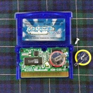 ゲームボーイアドバンス(ゲームボーイアドバンス)のGBA ゲームボーイアドバンス ポケットモンスター サファイア 電池交換(携帯用ゲームソフト)