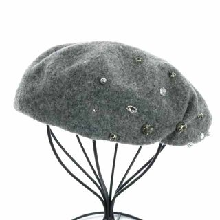 アンテプリマ(ANTEPRIMA)のアンテプリマ ANTEPRIMA ベレー帽 帽子 クリスタル ウール グレー(ハンチング/ベレー帽)