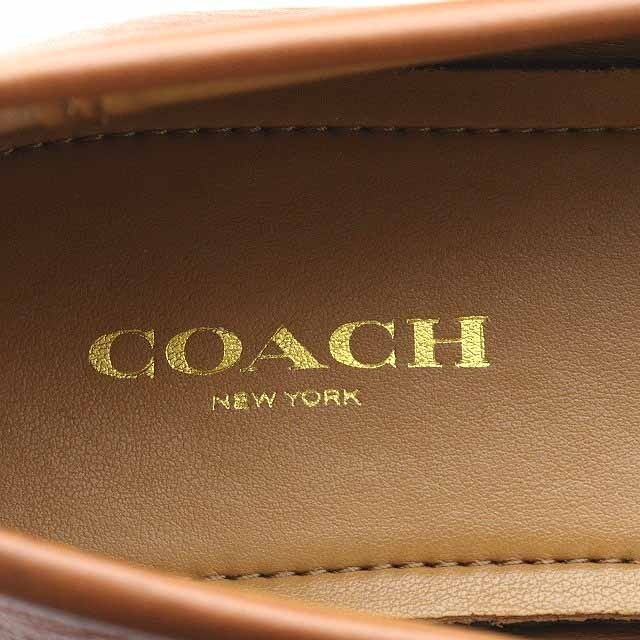 COACH(コーチ)のコーチ COACH ローファー シューズ レザー 6 23cm 茶 レディースの靴/シューズ(ローファー/革靴)の商品写真