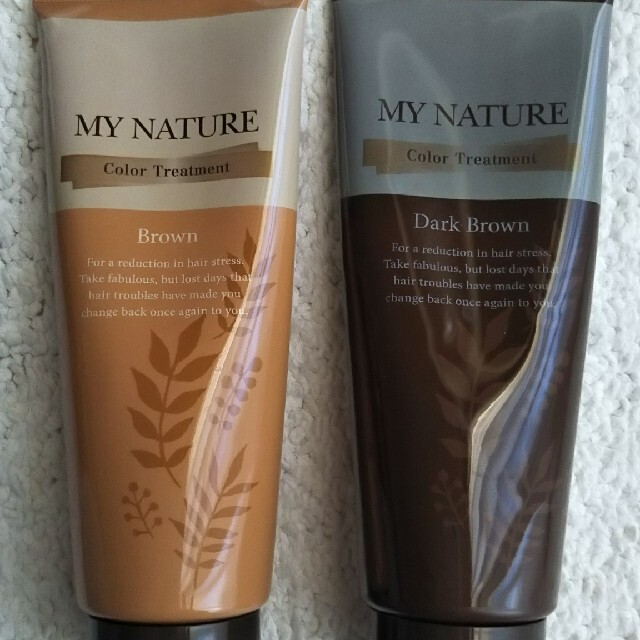 MY NATURE カラートリートメント ブラウン+ダークブラウン コスメ/美容のヘアケア/スタイリング(白髪染め)の商品写真