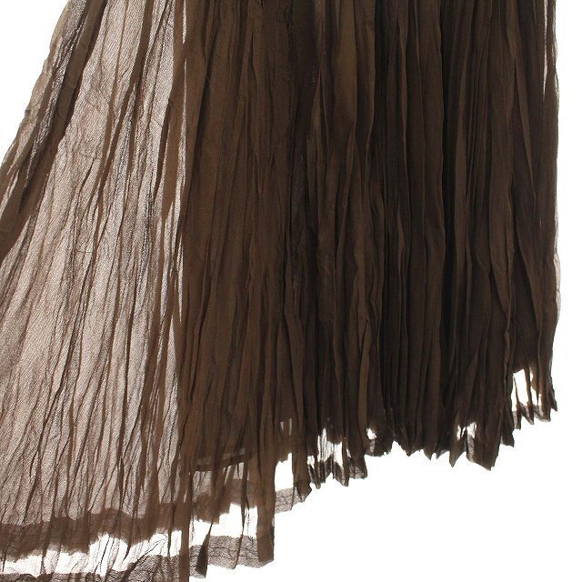 L'Appartement DEUXIEME CLASSE(アパルトモンドゥーズィエムクラス)のアパルトモン コルピエロ スカート シフォン プリーツ ロング F 茶  レディースのスカート(ロングスカート)の商品写真