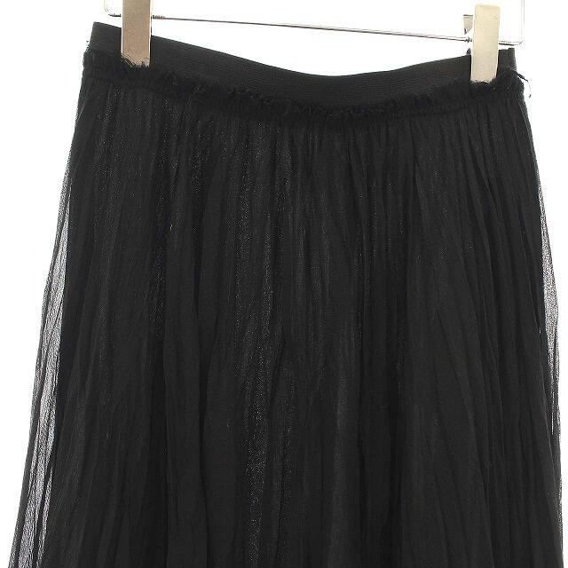 L'Appartement DEUXIEME CLASSE(アパルトモンドゥーズィエムクラス)のアパルトモン コルピエロ スカート シフォン プリーツ ロング F 黒 レディースのスカート(ロングスカート)の商品写真