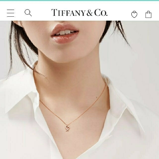 ティファニー  TIFFANY 750 ダイヤモンド ラビングハート ネックレス