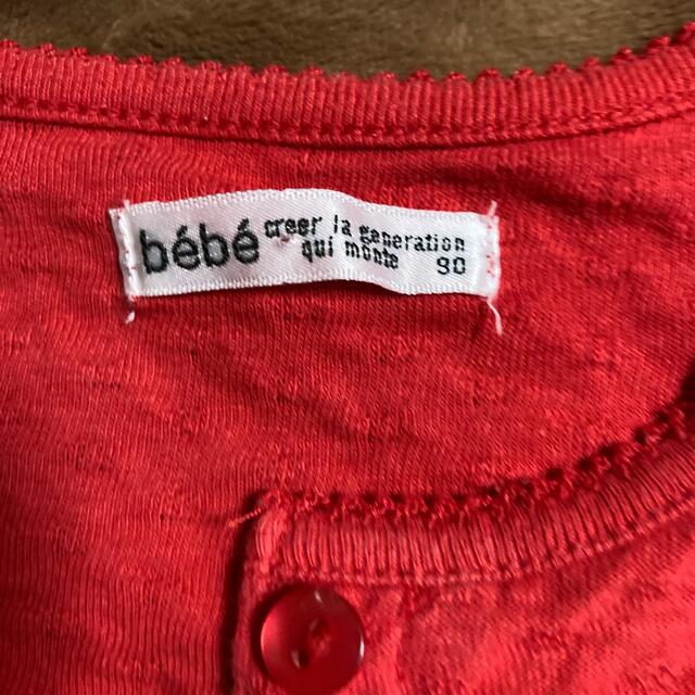 ELLE(エル)の女の子　９０　赤　カーディガン２着　ＥＬＬＥ　エル　ｂｅｂｅ　べべ キッズ/ベビー/マタニティのキッズ服女の子用(90cm~)(カーディガン)の商品写真