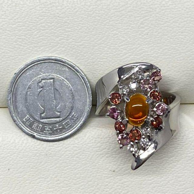 Pt900 ファイヤーオパールリング 0.69ct マルチカラー - library
