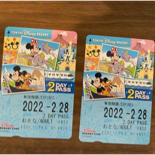 ディズニー(Disney)のリゾートライン　2DAYpass(遊園地/テーマパーク)