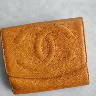 シャネル(CHANEL)のシャネル　キャビアスキン　三つ折り　財布　ココマーク　CHANEL(財布)