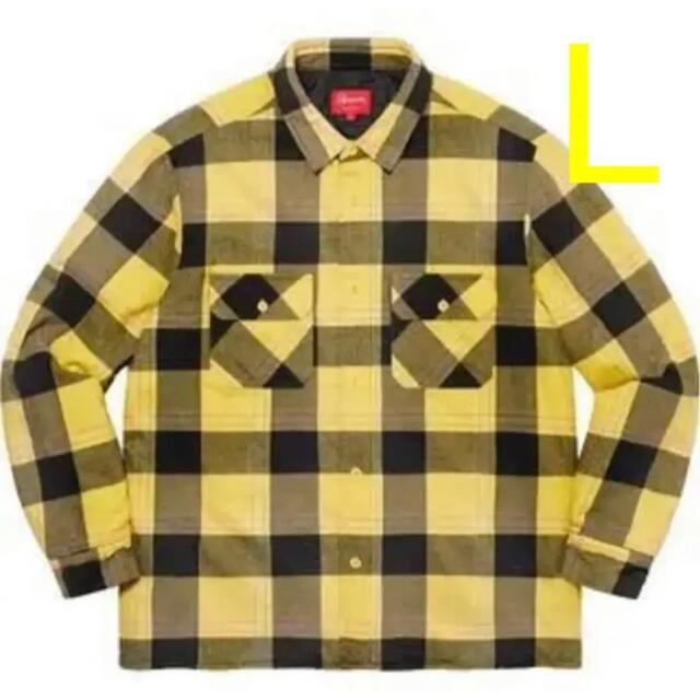 Supreme Quilted Flannel Shirt  Lサイズ