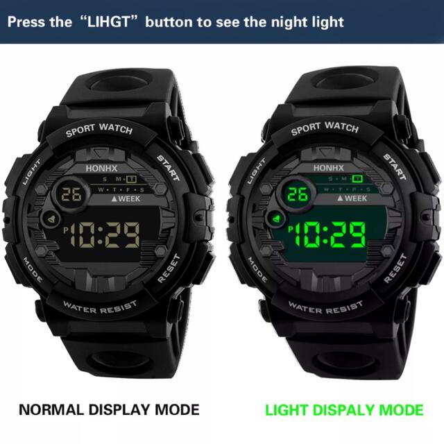 スポーツ腕時計　腕時計　時計　デジタル式  LED デジタル腕時計　デジタル メンズの時計(腕時計(デジタル))の商品写真