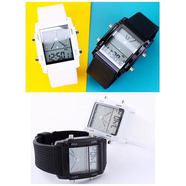 スポーツ腕時計　腕時計　時計　アナデジ式  LED デジタル ミリタリー　自転車 メンズの時計(腕時計(デジタル))の商品写真