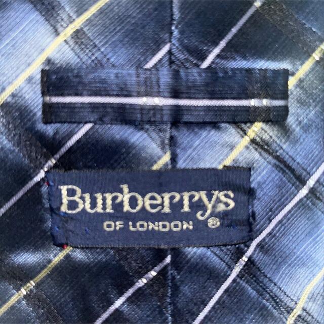 BURBERRY(バーバリー)の【美品】Burberrys バーバリーズ　シルク100%ネクタイ/ネイビー メンズのファッション小物(ネクタイ)の商品写真