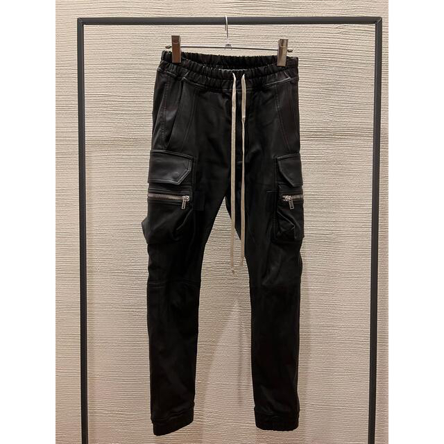 rick owens リックオウエンス  マストドン　カーゴジョグ　レザーパンツ