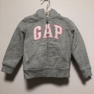 ベビーギャップ(babyGAP)のベビーギャップ　裏起毛　ロゴパーカー　2year 80(トレーナー)