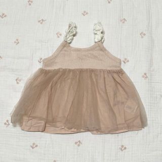 プティマイン(petit main)の送料込♡petitmain♡ニットチュールチュニック ワンピース 80cm(ワンピース)